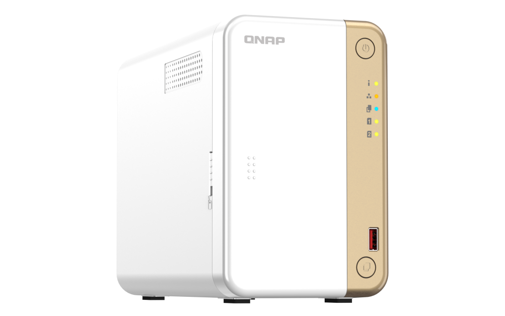 QNAP, 2-Bay desktop NAS, TS-262-4G, Intel Celeron, N4505 2-core, Processor frequency 2.9 GHz, 4 GB