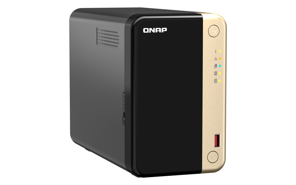 QNAP TS-264 NAS Tower Ethernet LAN Must, Kuld N5095