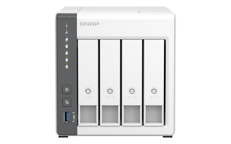 QNAP, 4 Bay ARM, TS-433-4G, Cortex-A55, ARM 4-core, Processor frequency 2.0 GHz, 4 GB, On board (non-expandable)