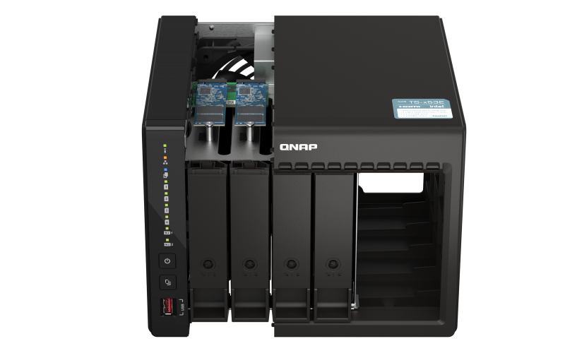 QNAP, 4-Bay desktop NAS, TS-453E-8G, Up to 4 HDD/SSD Hot-Swap, Intel Celeron, J6412 Quad-Core, Processor frequency 2.6 GHz, 8 GB