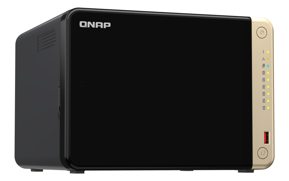 QNAP, 6-Bay desktop NAS, TS-664-8G, Intel Celeron, N5095 4-core, Processor frequency 2.9 GHz, 8 GB, DDR4