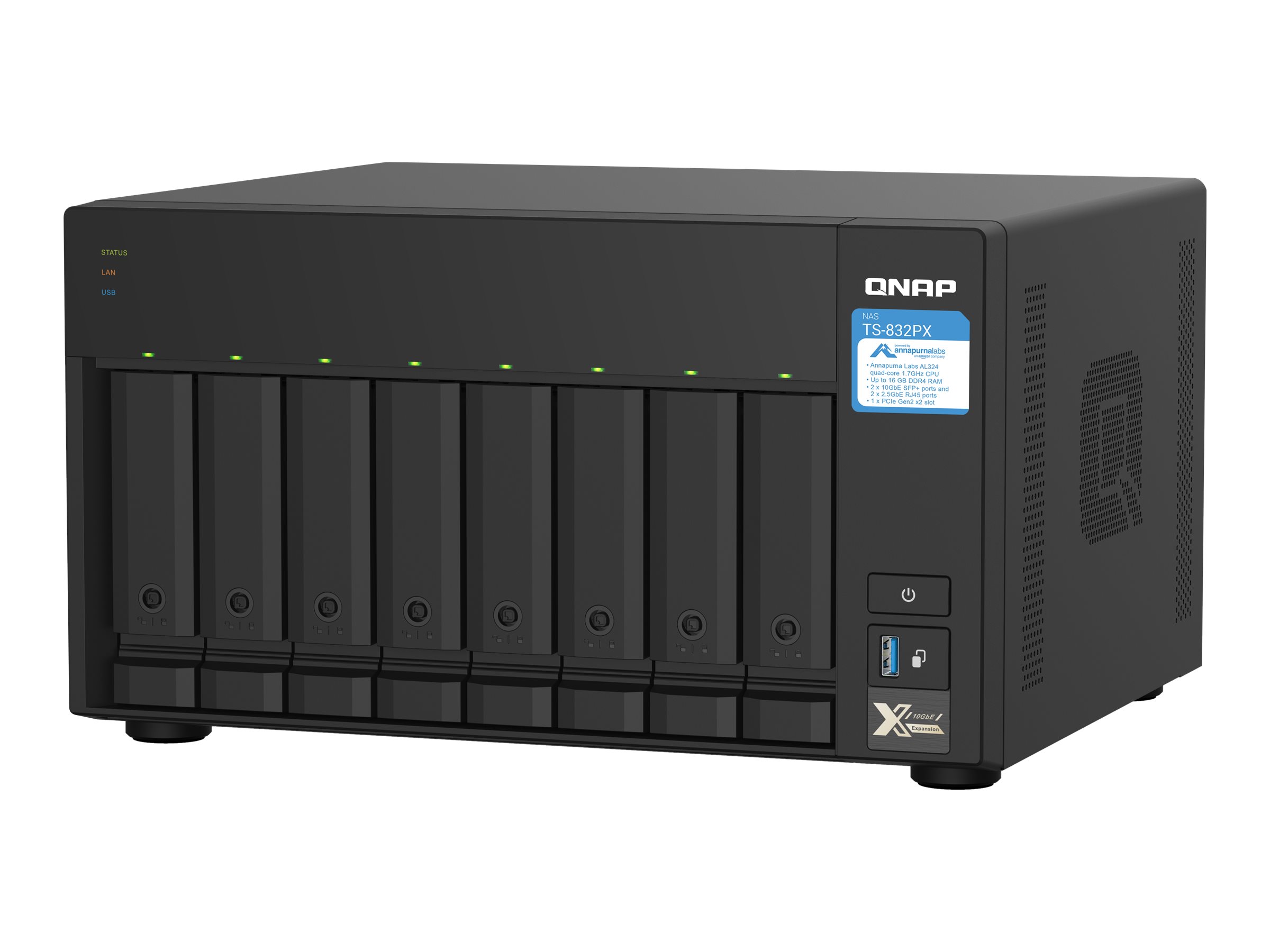 QNAP NAS STORAGE TOWER 8BAY/NO HDD TS-832PX-4G