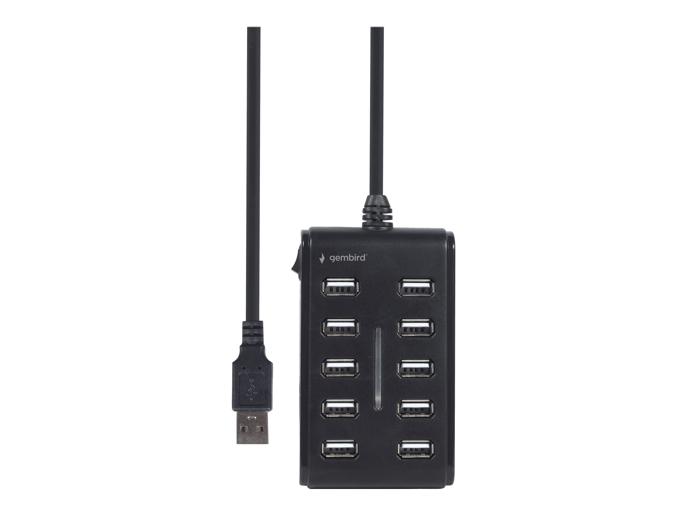 GEMBIRD 10-port USB 2.0 HUB black