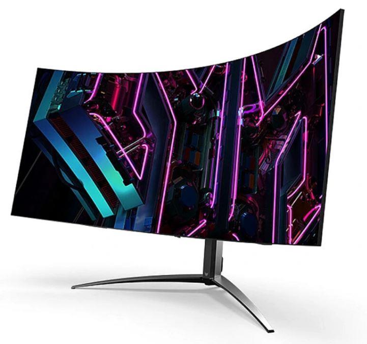 ACER  Monitor, X45BMIIPHUZX, 44.5", Gaming/Curved/21 : 9, Panel OLED, 3440x1440, 21:9, 240 Hz, Matte, 0.1 ms, Speakers, Swivel, Tilt, Colour Black, UM.MXXEE.001