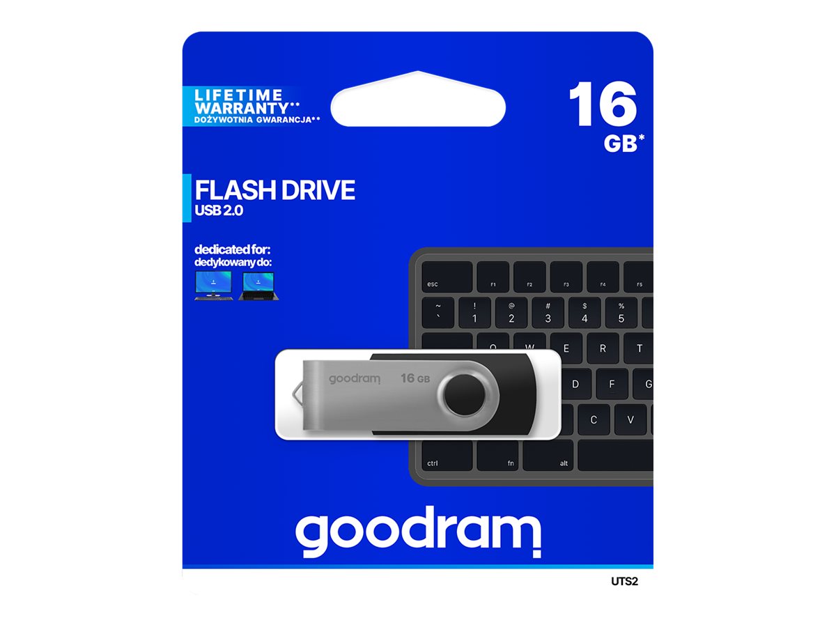 GOODRAM  16GB UTS2 BLACK USB 2.0, EAN: 5908267920350