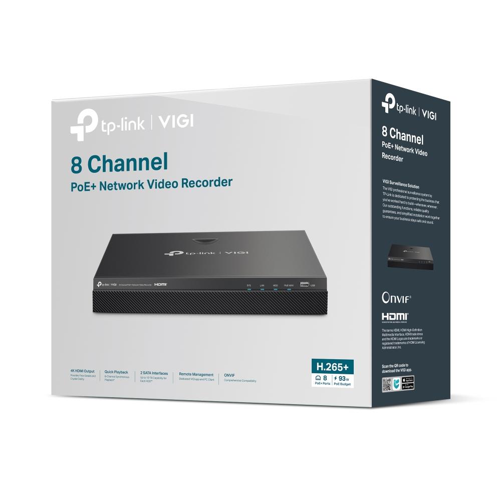 TP-LINK NET VIDEO RECORDER 8CH POE+/VIGI NVR2008H-8MP