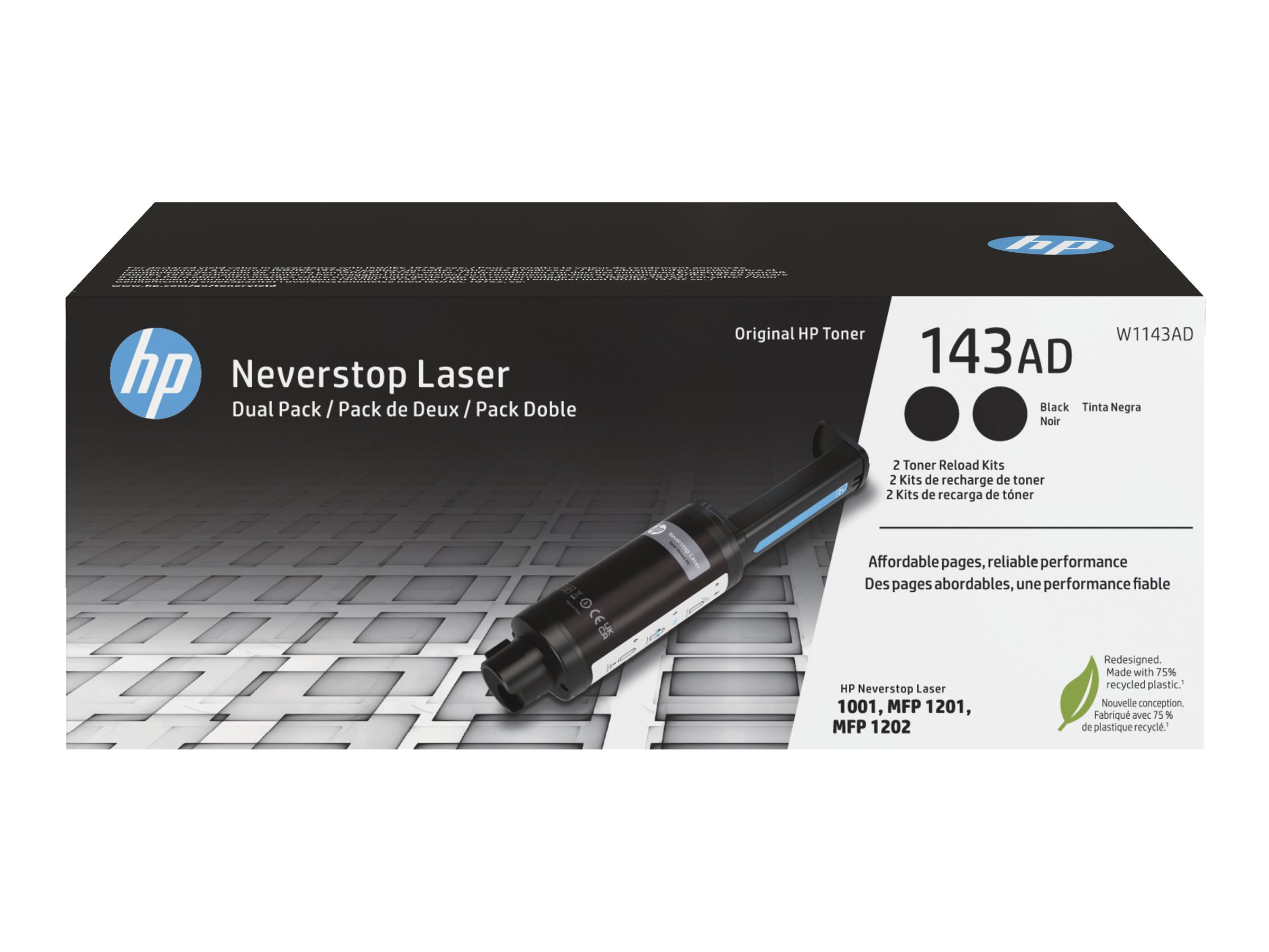 HP 143AD Neverstop Toner Reload Kit 2-Pa