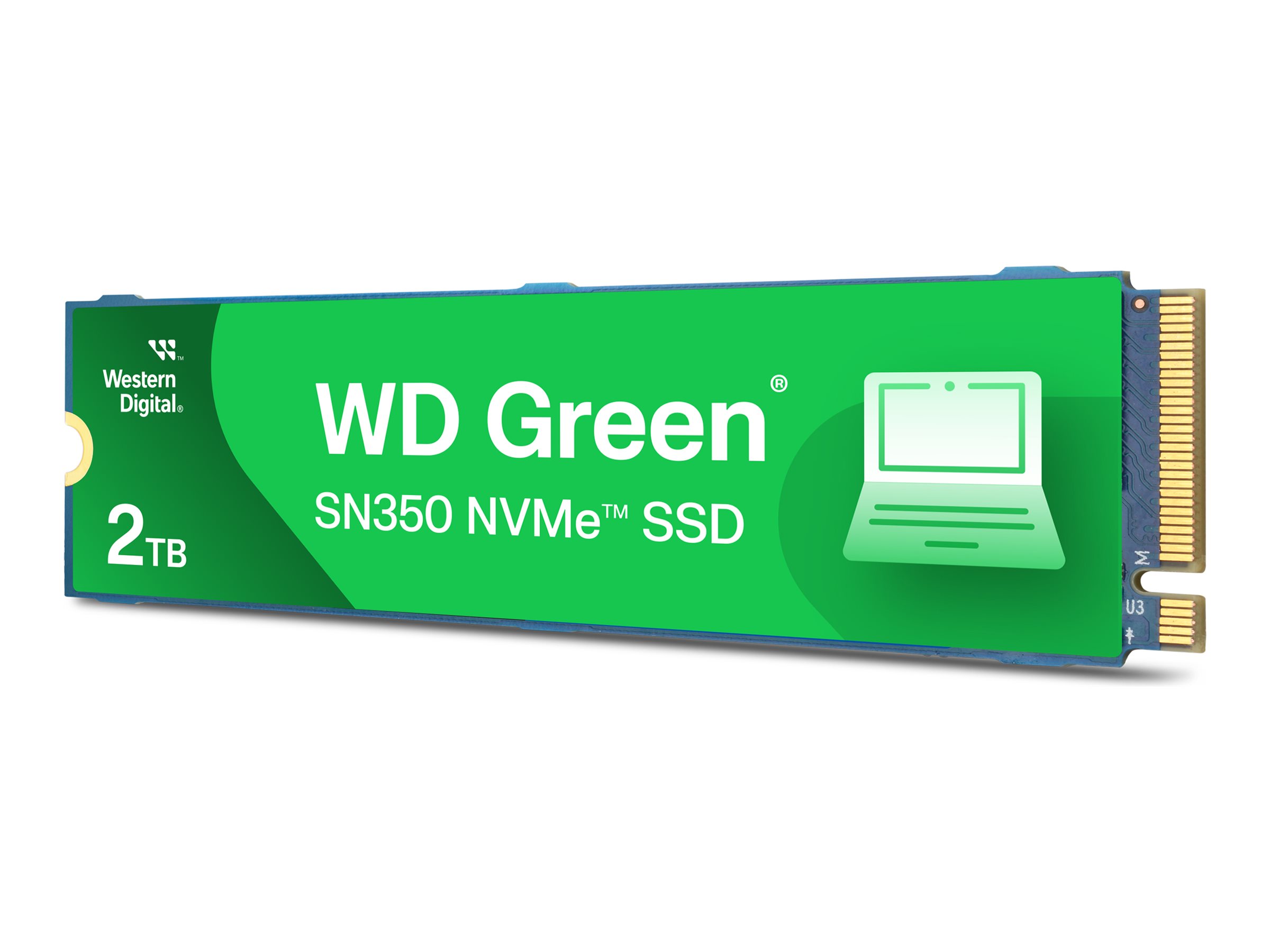 WESTERN DIGITAL SSD, Green SN350, 2TB, M.2, PCIE, NVMe, QLC, Write speed 3000 MBytes/sec, Read speed 3200 MBytes/sec, WDS200T3G0C