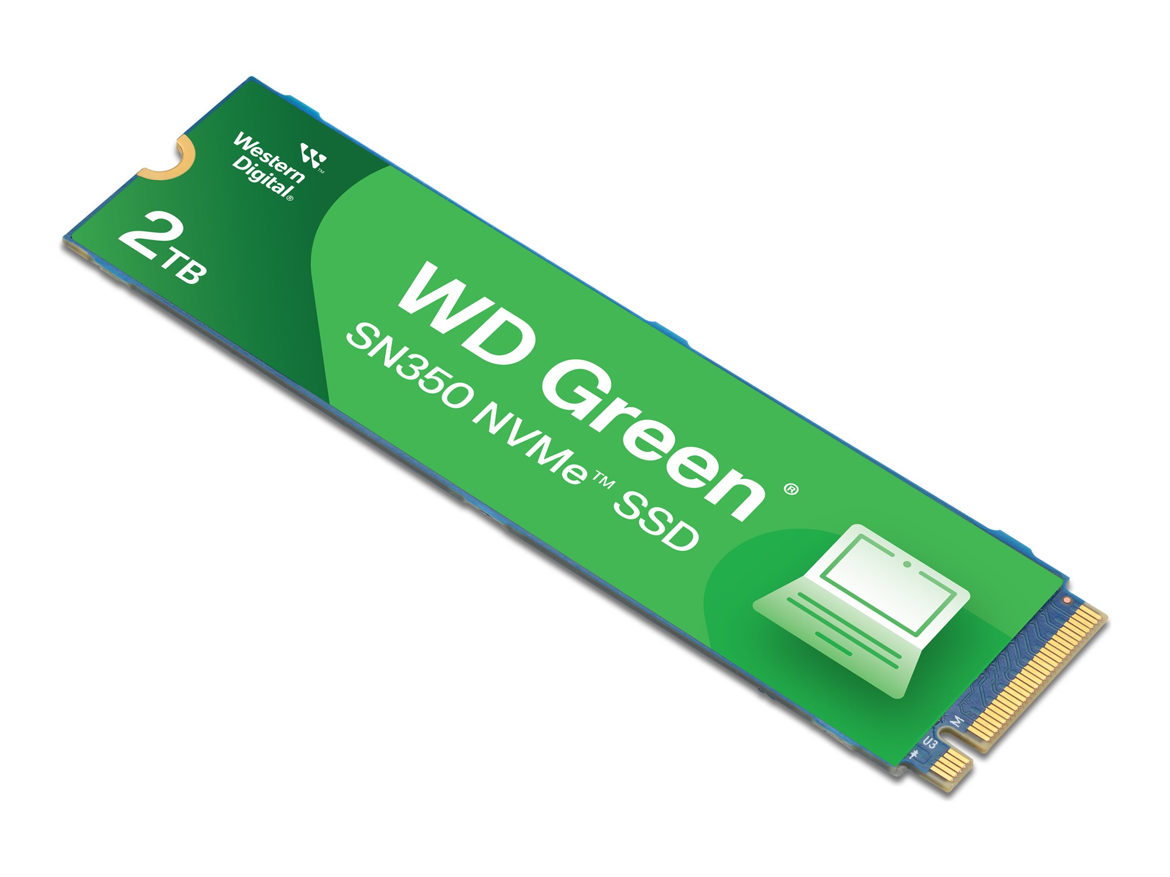 WESTERN DIGITAL SSD, Green SN350, 2TB, M.2, PCIE, NVMe, QLC, Write speed 3000 MBytes/sec, Read speed 3200 MBytes/sec, WDS200T3G0C