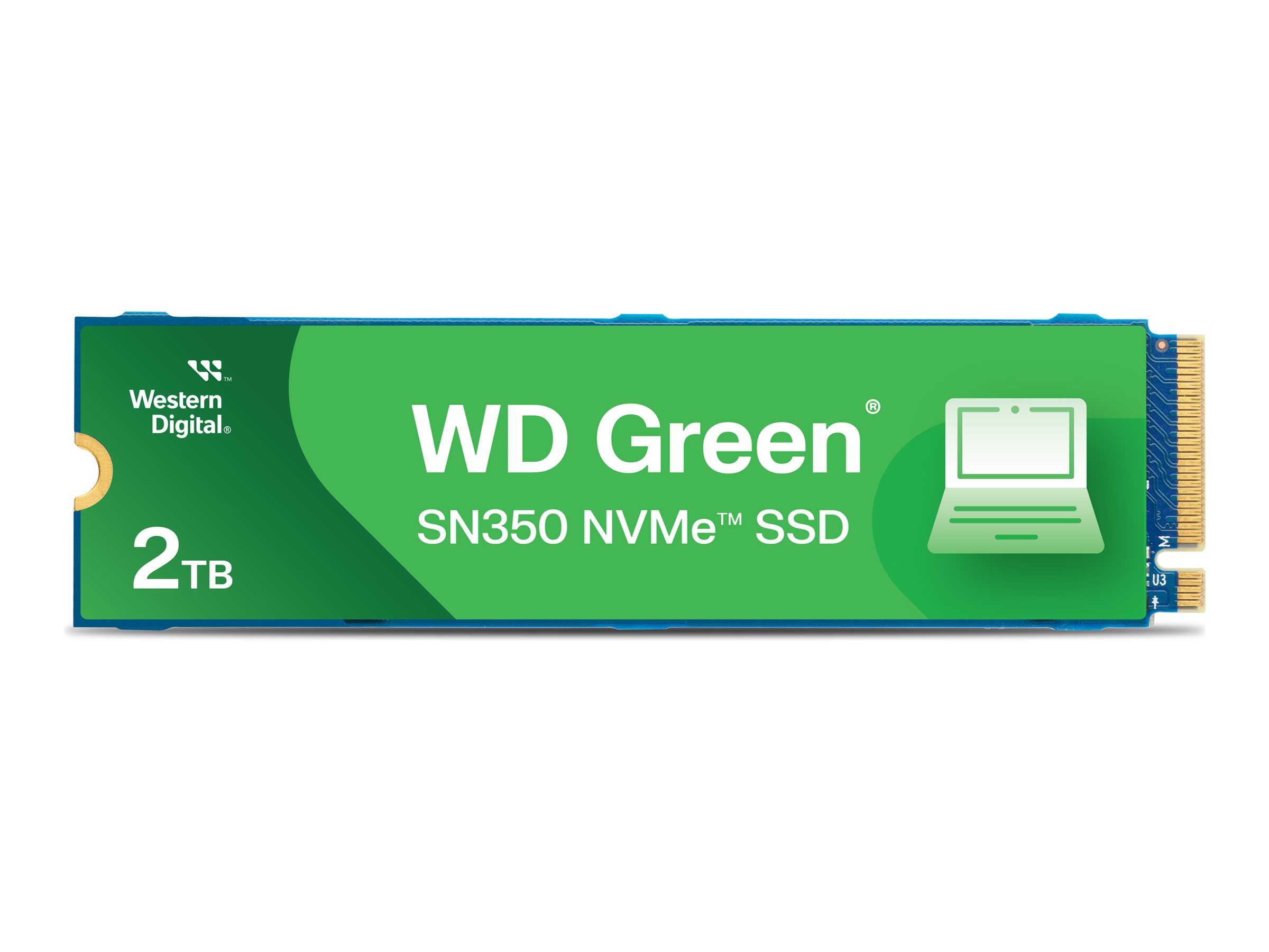 WESTERN DIGITAL SSD, Green SN350, 2TB, M.2, PCIE, NVMe, QLC, Write speed 3000 MBytes/sec, Read speed 3200 MBytes/sec, WDS200T3G0C