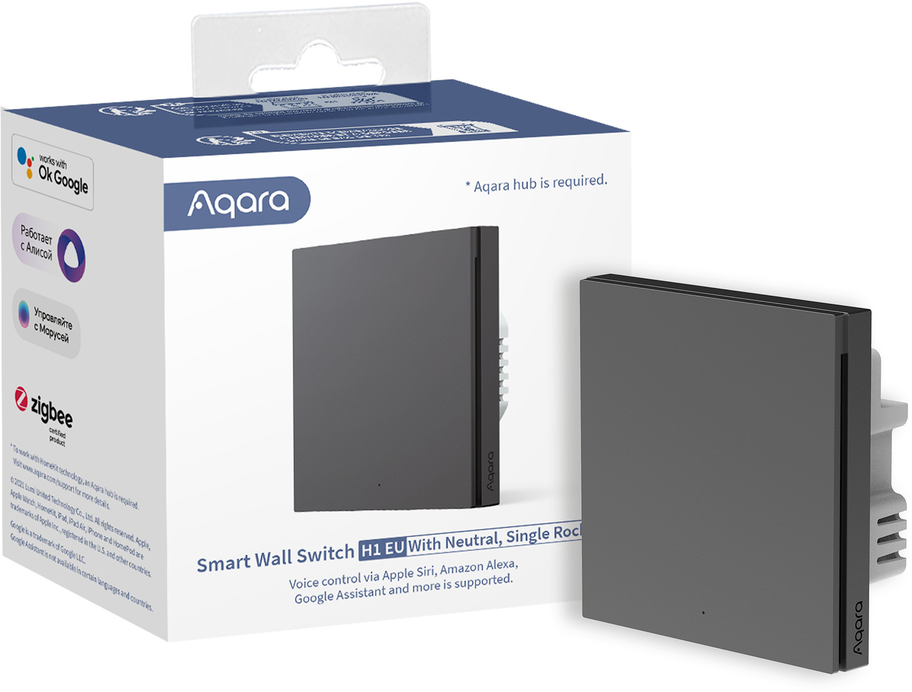 Aqara  seinalüliti Smart Wall Switch H1 (with neutral), hall