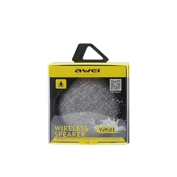 AWEI głośnik mini Bluetooth Y260 szary, grey