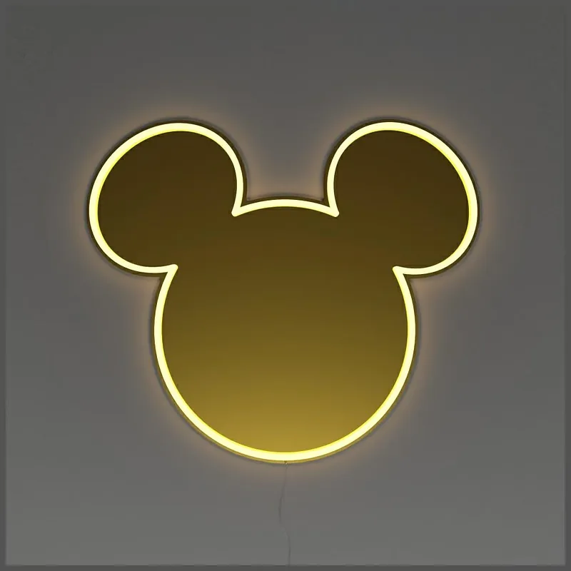 Neon Yellowpop Disney Mickey Mirror złoty