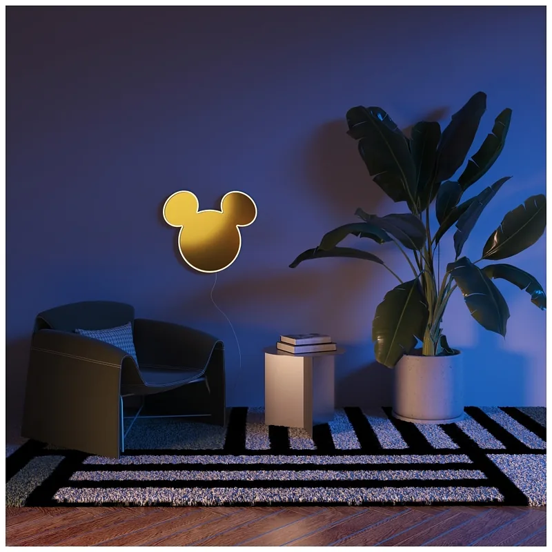 Neon Yellowpop Disney Mickey Mirror złoty