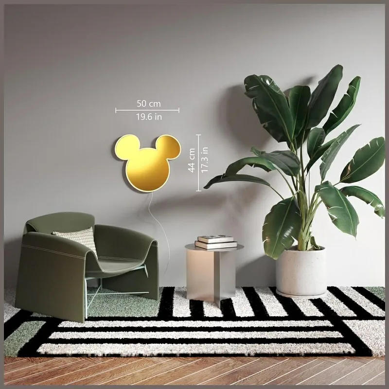 Neon Yellowpop Disney Mickey Mirror złoty