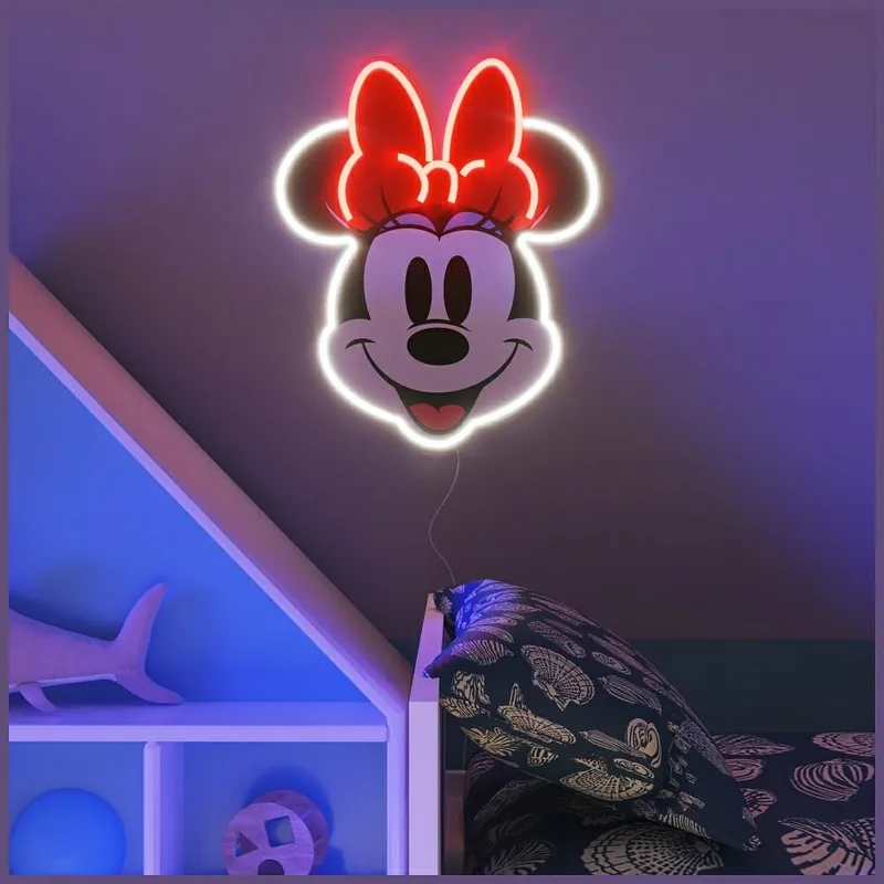 Neon Yellowpop Disney Minnie Printed Face